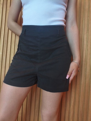 Edward Jeans high-waisted shorts like new, black, size M