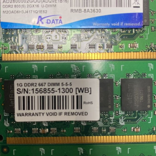 3x DDR2 Desktop RAM modules, 4GB total, ADATA / Transcend