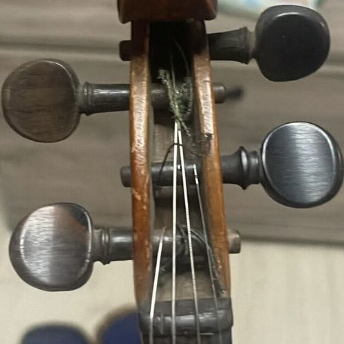 Old professional violin with bow