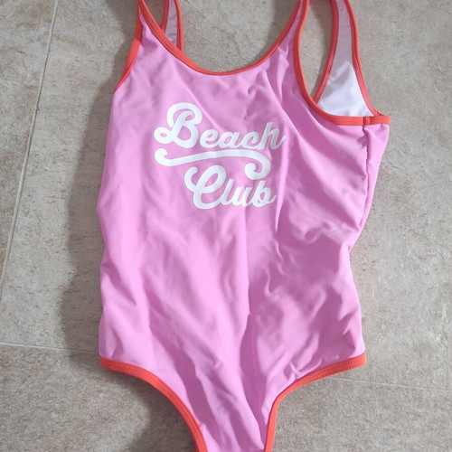 Lc Waikiki Girls' Swimsuit New, Size 8-9 Years, Pink and Orange
