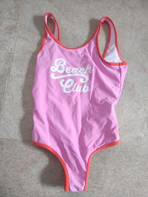 Lc Waikiki Girls' Swimsuit New, Size 8-9 Years, Pink and Orange