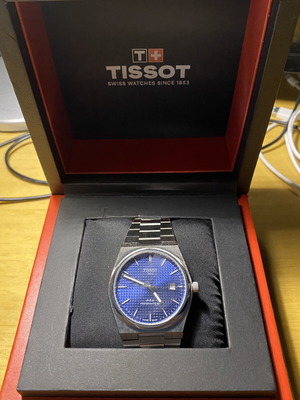 Tissot PRX Powermatic 80 ανδρικό ρολόι μεταχειρισμένο, γκρι και μπλε
