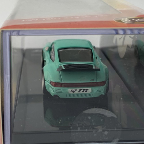 RUF CTR Yellowbird Mint Green 1987 Porsche 911 new, scale 1/64