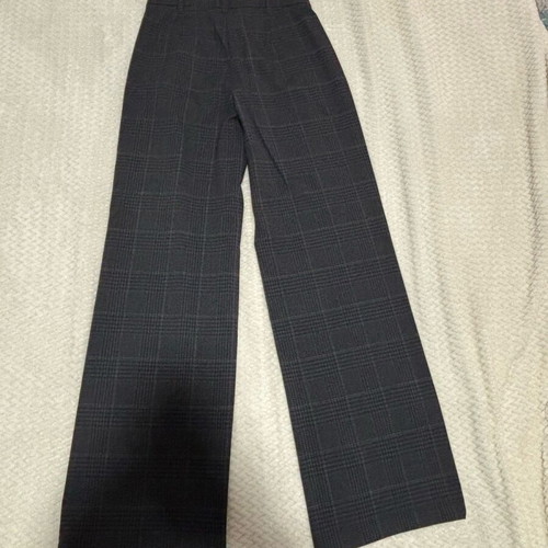 Gray checked fabric pants Bershka like new, size S