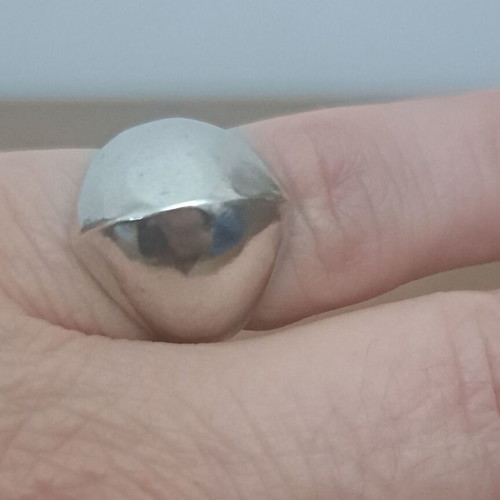 Chevalier ring 925 silver with geometric design like new