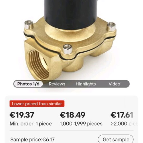 High-pressure solenoid valves 10 bar 12 volt new
