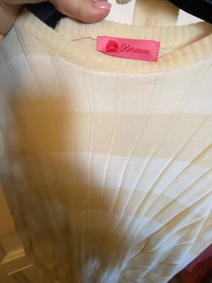 Karavan long dress like new, beige and white