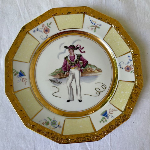 Rosenthal plate used, antique 1946-1949, 25 cm diameter