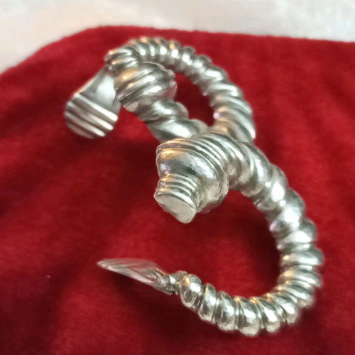 Zolotas silver earrings 950 like new with clips and studs option