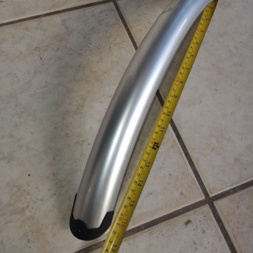 Bicycle fenders new silver rubber plastic