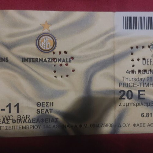 AEK vintage ticket stubs pack of six like new