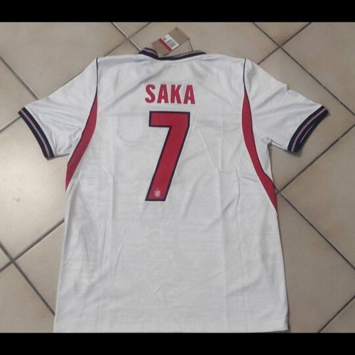 England National Team Jersey with Saka Number 7, 2026 World Cup Home Kit