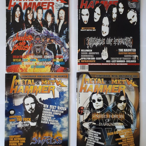Metal Hammer magazines used, issues 158, 160, 168 from 1998