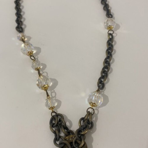 Handmade necklace with transparent beads like new