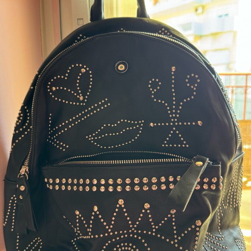 Anna Maria Mazaraki black backpack used with studs