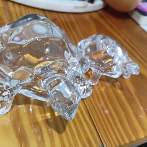Cristal d'arques crystal turtle decor new