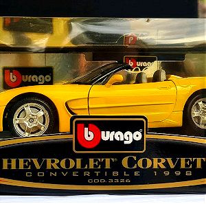 Bburago CHEVROLET CORVETTE CONVERTIBLE 1998 1:18 Gold Collection