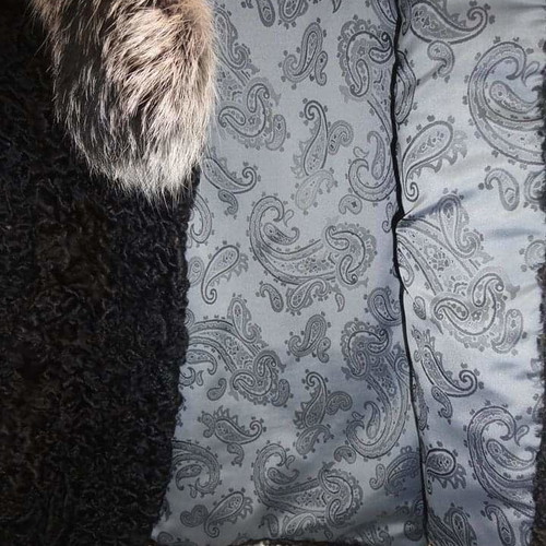 Fur vest used, natural fur, size Small, black