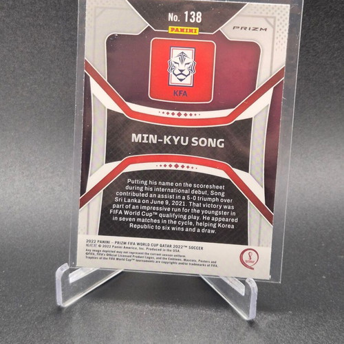 2022 Panini Prizm World Cup Qatar Green Wave Min-Kyu Song Rookie RC used