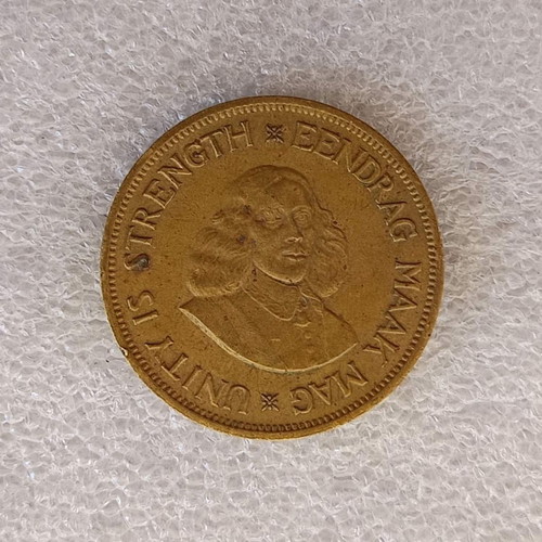 South Africa 1 Cent Coin 1962 used, bronze