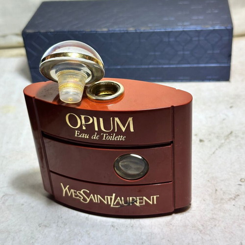 Yves Saint Laurent Opium Eau de Toilette 60ml used, vintage decorative empty bottle