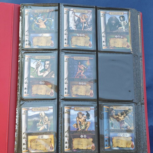 Heroes in Mythical Greece card collection used with binder