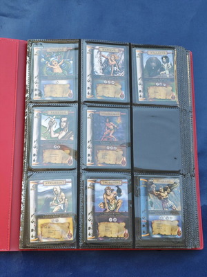 Heroes in Mythical Greece card collection used with binder