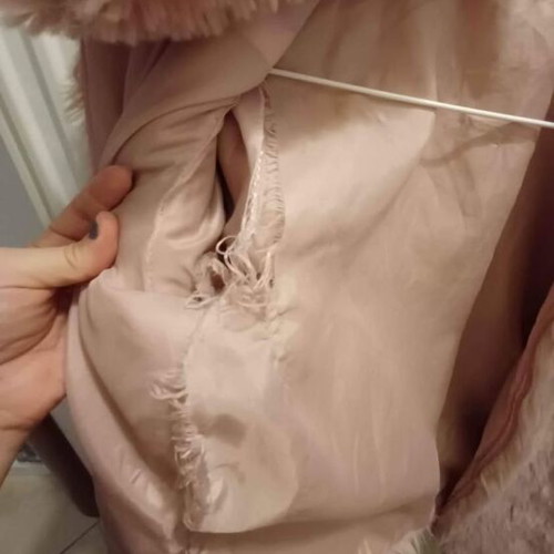 Synthetic fur jacket used, pink, size S
