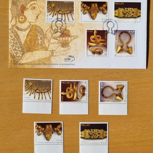 Series and FPIK 01/2005 commemorative stamps ancient Greek jewelry new