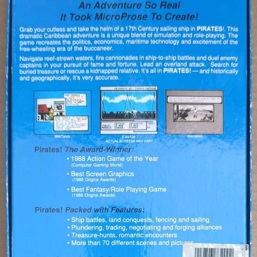 Sid Meier's Pirates! MicroProse Atari ST like new