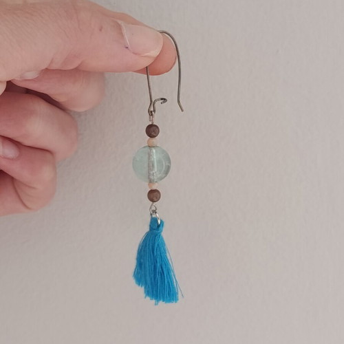 Boho earrings blue new