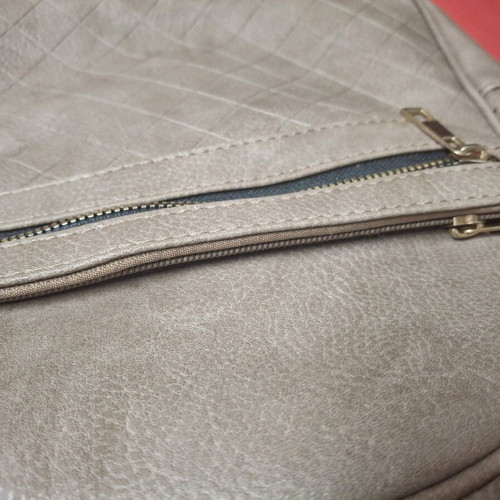 Back pack leather new, beige backpack