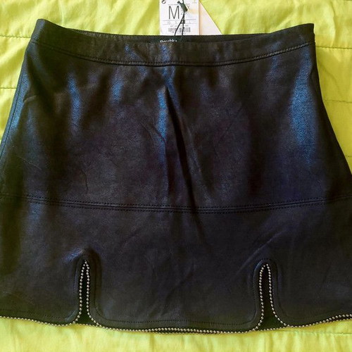 Bershka black short skirt with silver studs new Medium 38/10