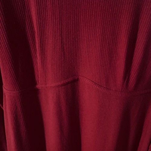 Caramella burgundy winter long rib jersey dress plus size like new