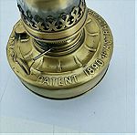  Λάμπα Μπρούτζινη Πετρελαίου Austral-Lampe με Λαμπόγυαλο Παλιό Φυσικό Εποχής 1890
