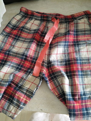 Cotton plaid pajama pants used, size M-L Harmony