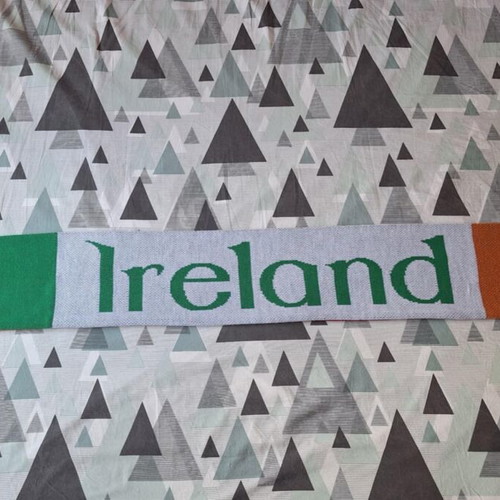 Fan scarf Slovakia Ireland used, double-sided football design