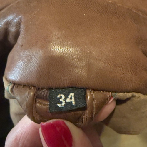 Leather jacket used brown size 34