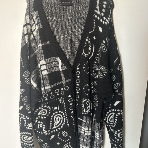 Bershka Vintage Cardigan M, like new, oversized patchwork design
