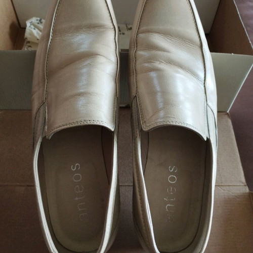 Anteos men's leather shoes like new, beige, size 42
