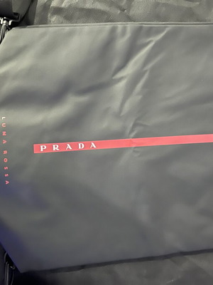 Prada Luna Rossa backpack, black with red stripe