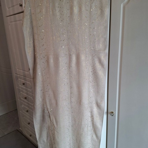 Gold scarf with sequins new, elegant evening wear
