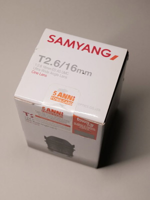 Samyang 16mm T2.6 Full Frame φακός καινούργιος με εγγύηση