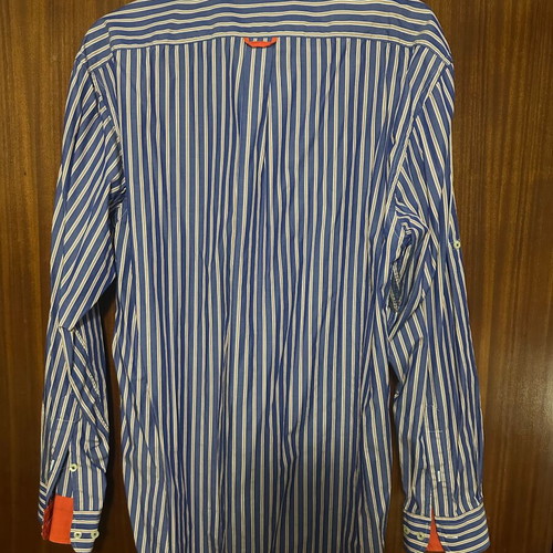 Dur long-sleeve striped shirt, size XL, blue and white