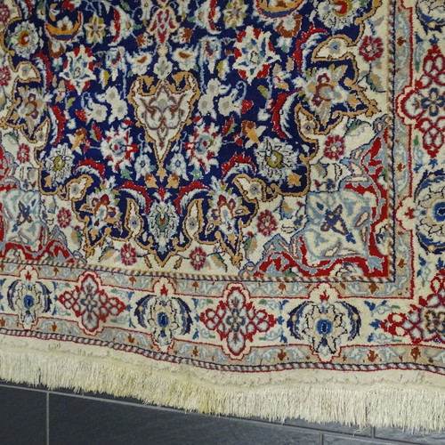 Silk Nain rug used, handmade knot, 116x206 cm