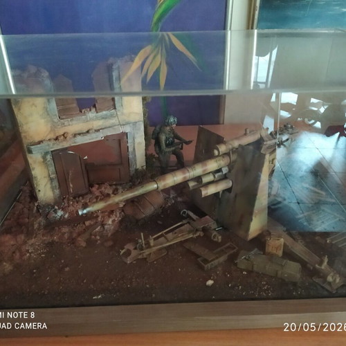 Diorama 88mm FLAK 36 new, Battle of Berlin, 1/35 scale