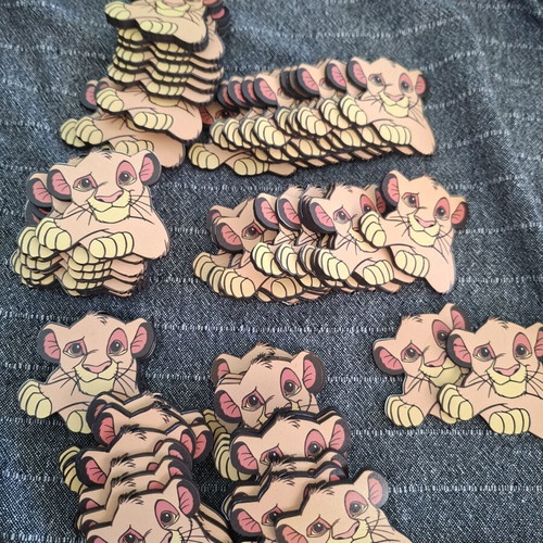Wooden Lion King decorations set of 62 pieces like new