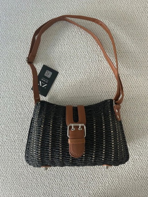 Summer shoulder bag like straw new, blue and brown