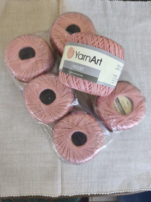 YarnArt Violet yarn set of 6, new, pink apple shade