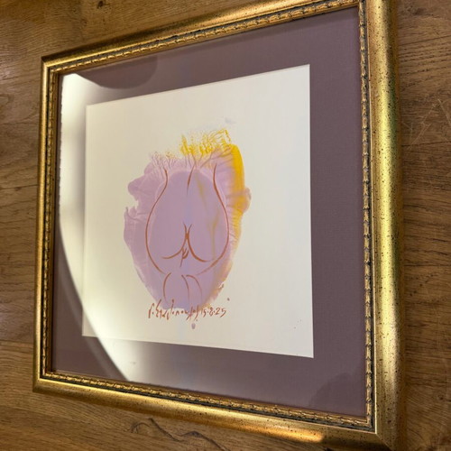 Artwork G. Stathopoulos like new with frame, nude